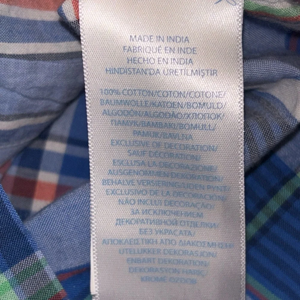 Ralph Lauren Baby Boy Blue Plaid 9M Button Down Shirt Ralph Lauren 9M Boys